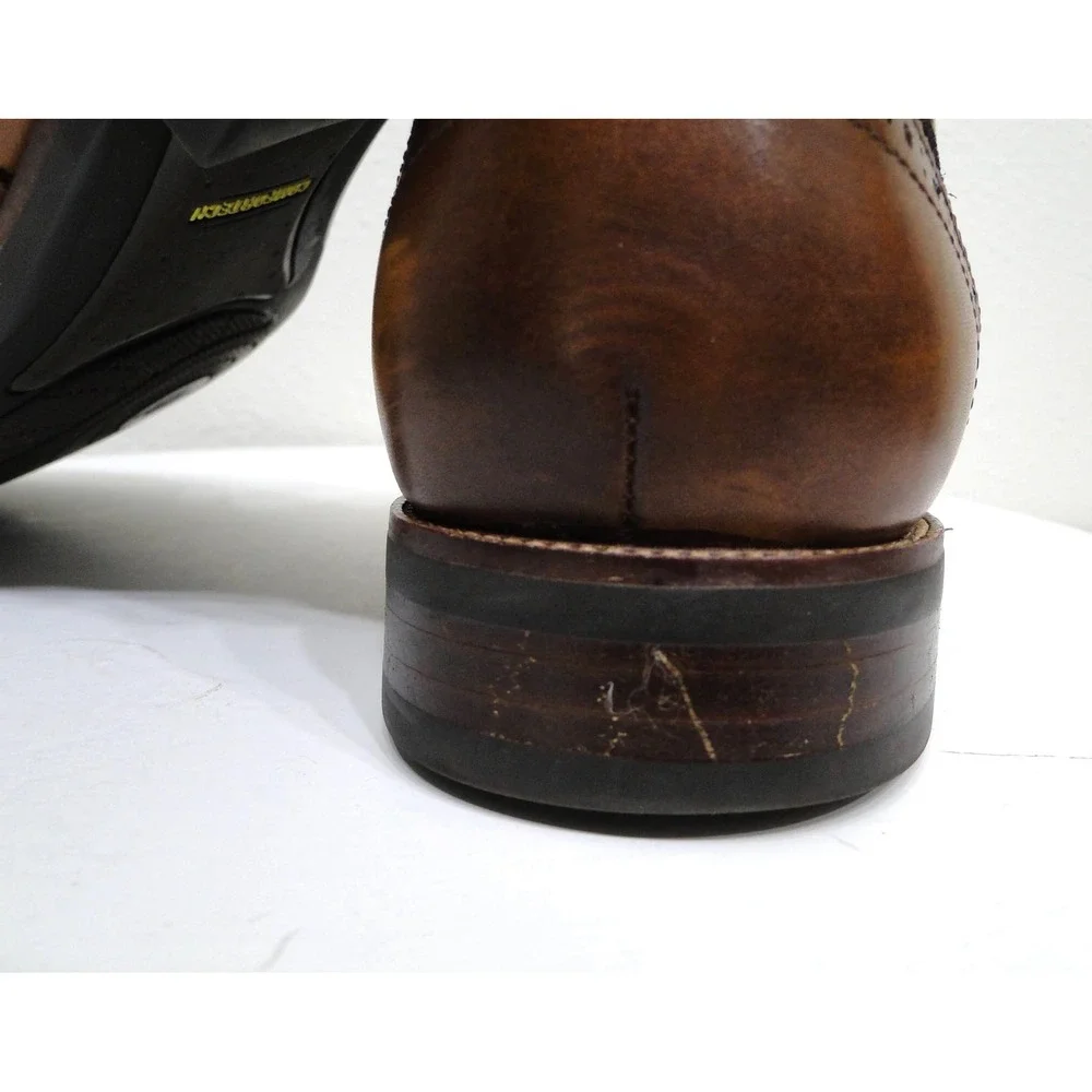 Florsheim Comfortech Upscale Wingtip Oxford‎ Cognac Brown Leather Mens 9.5 11956